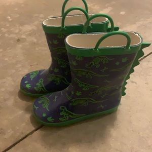 Dino kids rain boots